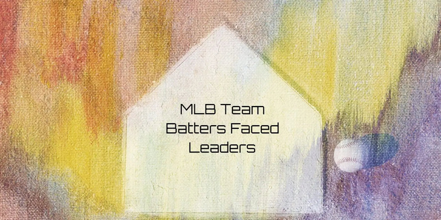 MLB Team Batters Faced Leaders