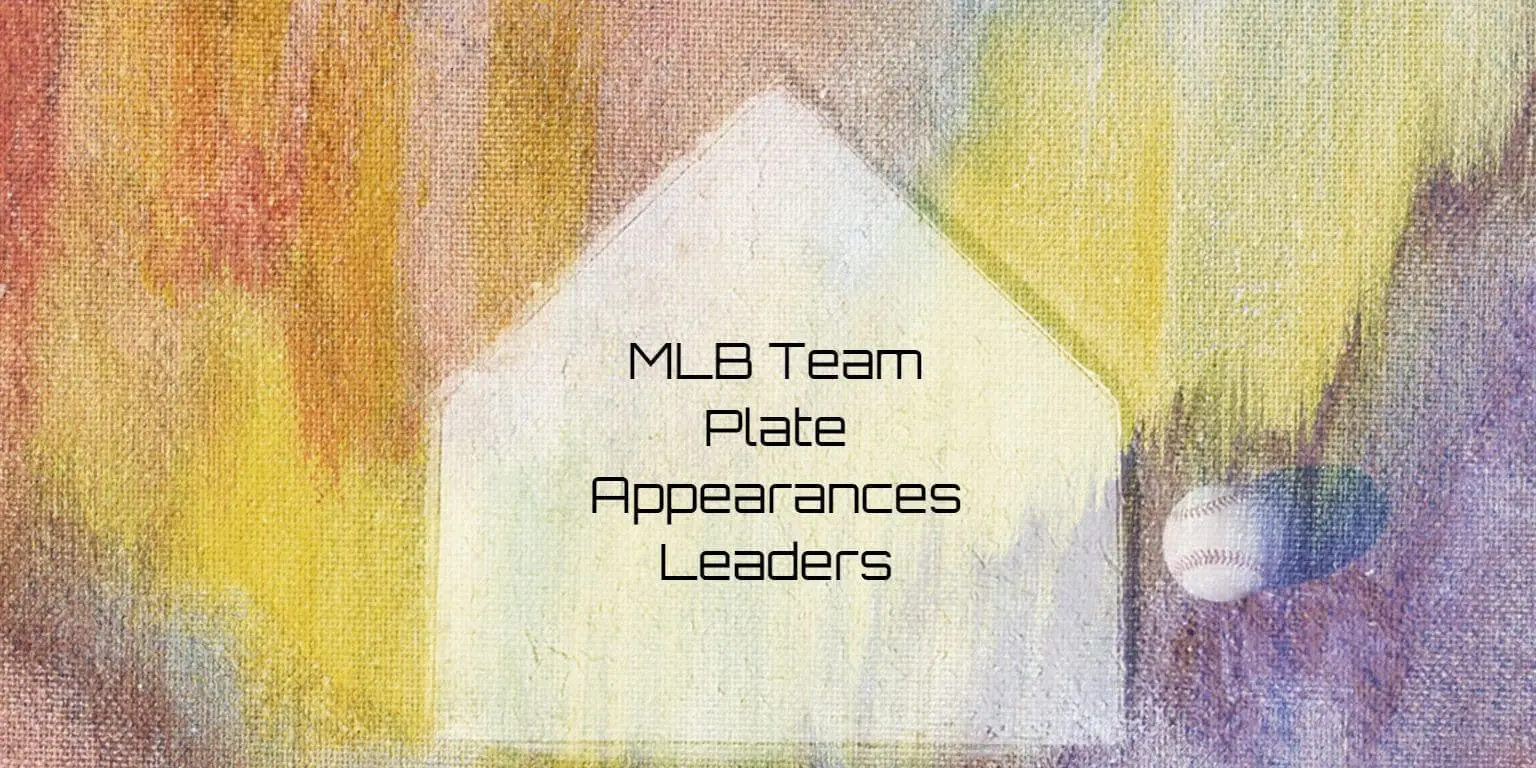 MLB Team Plate Appearances Leaders