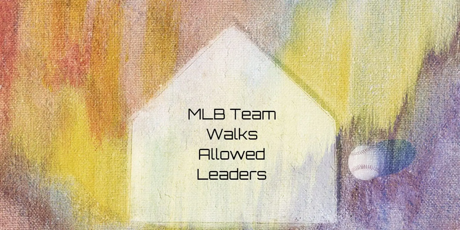 MLB Team Walks Allowed Leaders