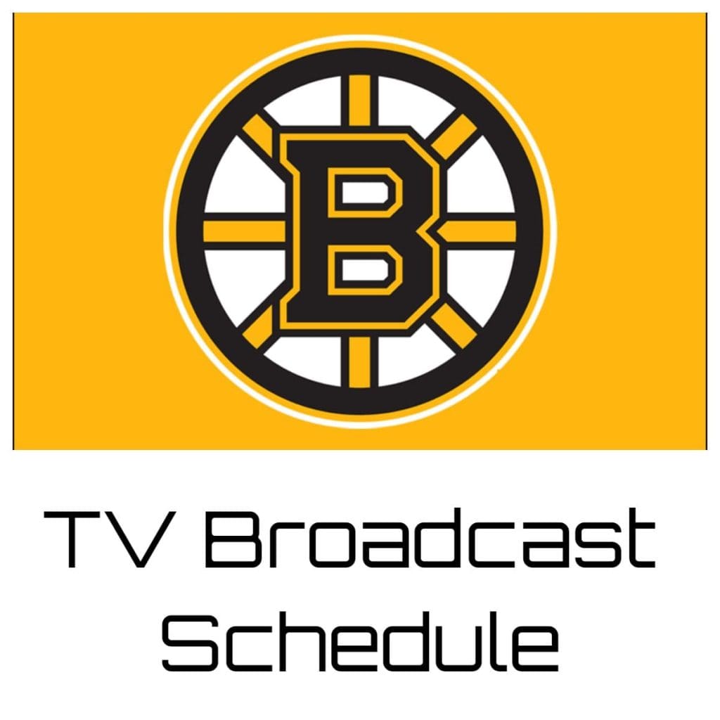 Boston Bruins TV Broadcast Schedule 2021 Printable PDF