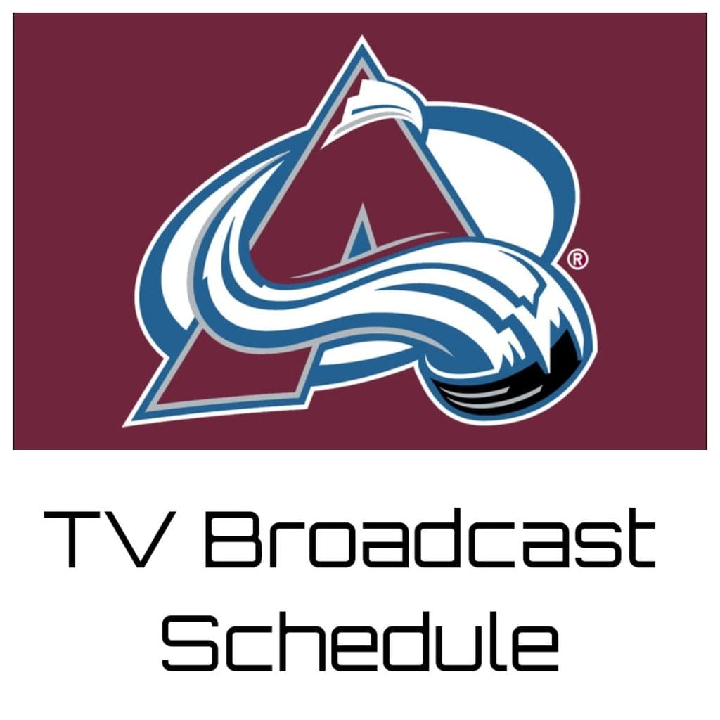 Colorado Avalanche TV Broadcast Schedule 2021 Printable PDF