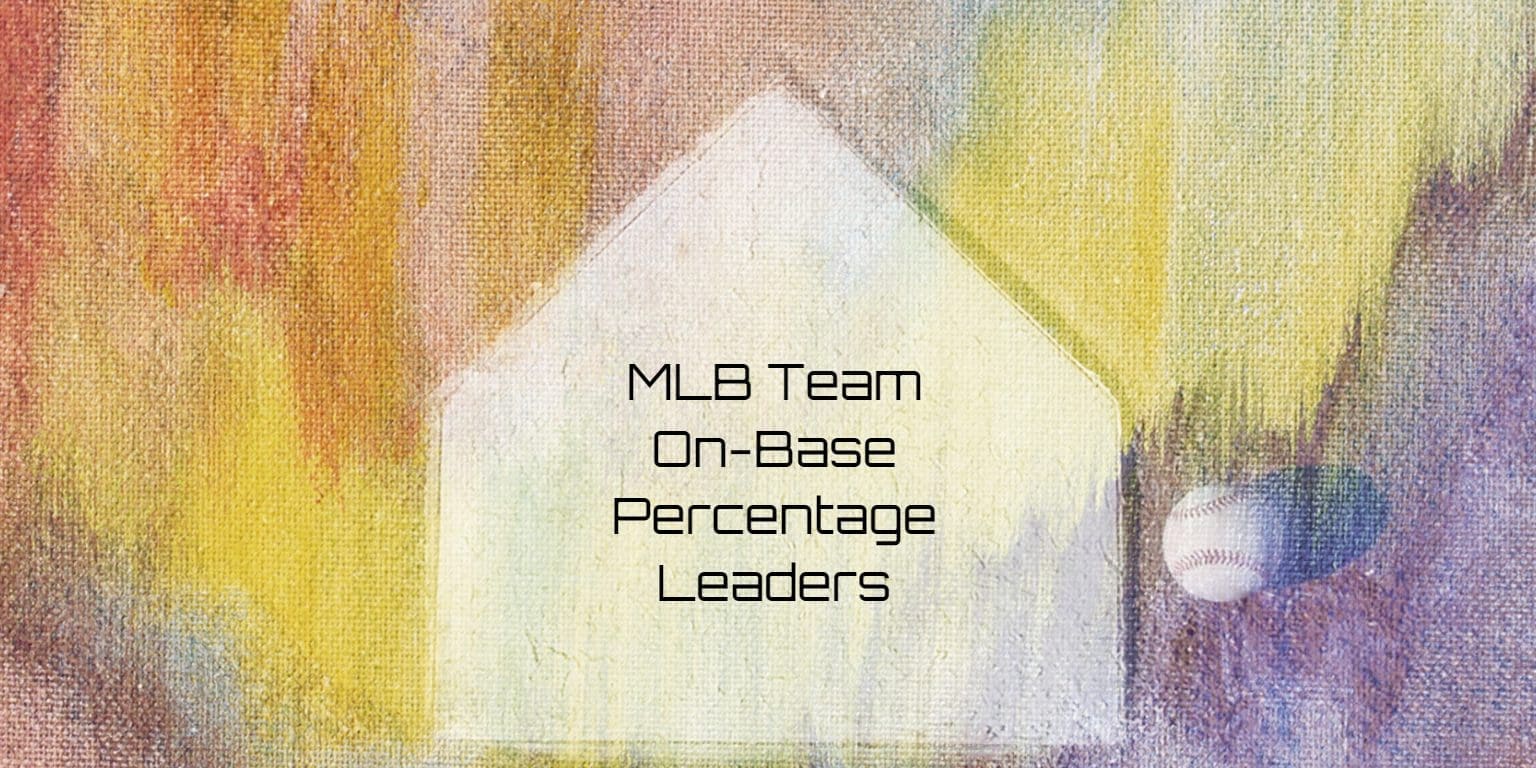 MLB Team OnBase Percentage Leaders 2024 Team Rankings