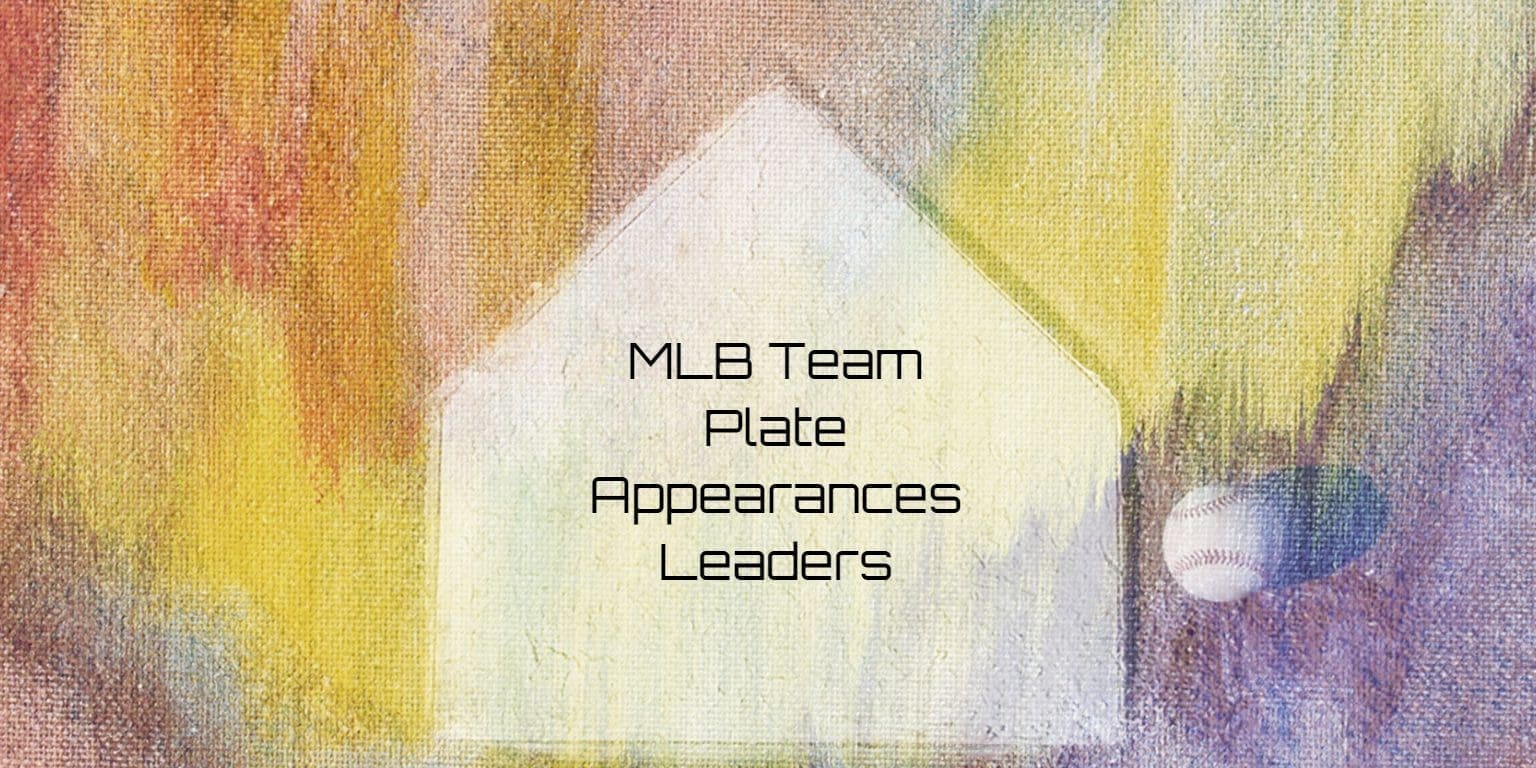 MLB Team Plate Appearances Leaders