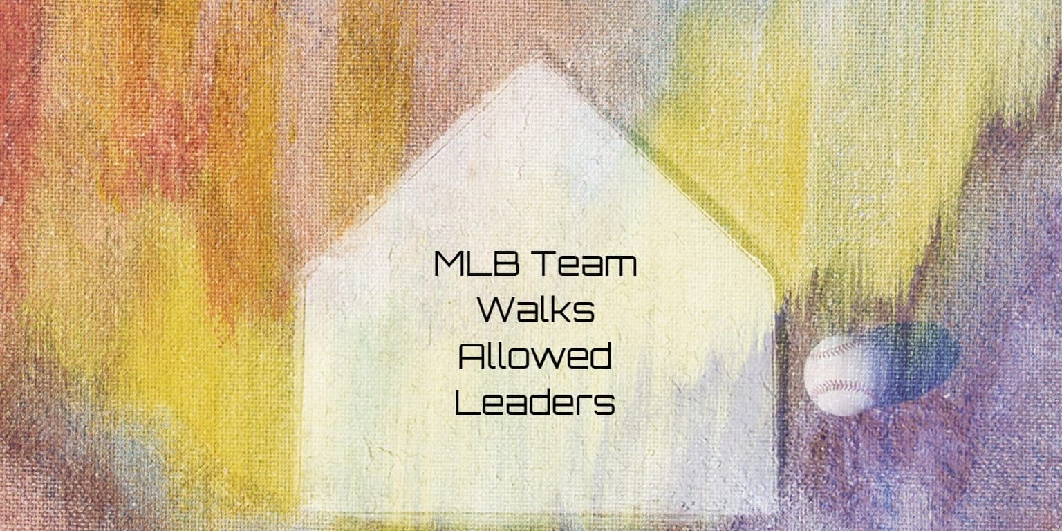 MLB Team Walks Allowed Leaders 2024 Team Rankings