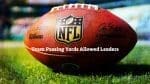 NFL Team Passing Yards Allowed Leaders