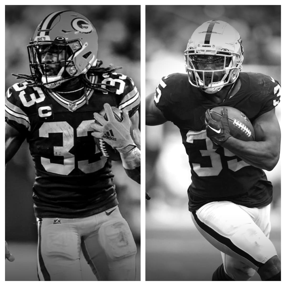 Aaron Jones vs Zamir White Stats Comparison Career Side by Side Records