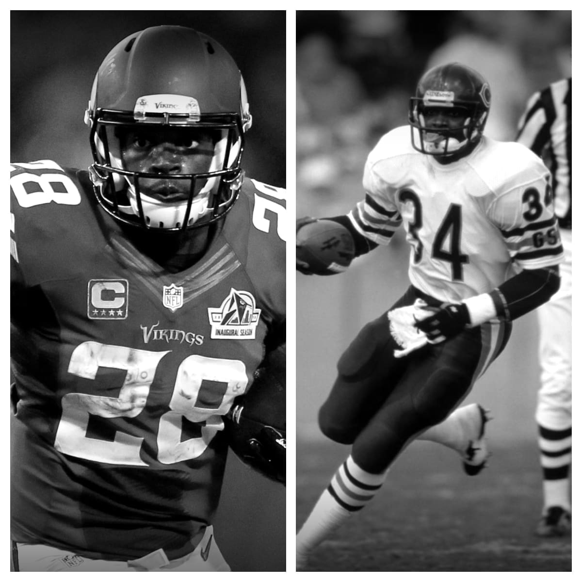 Adrian Peterson vs Walter Payton