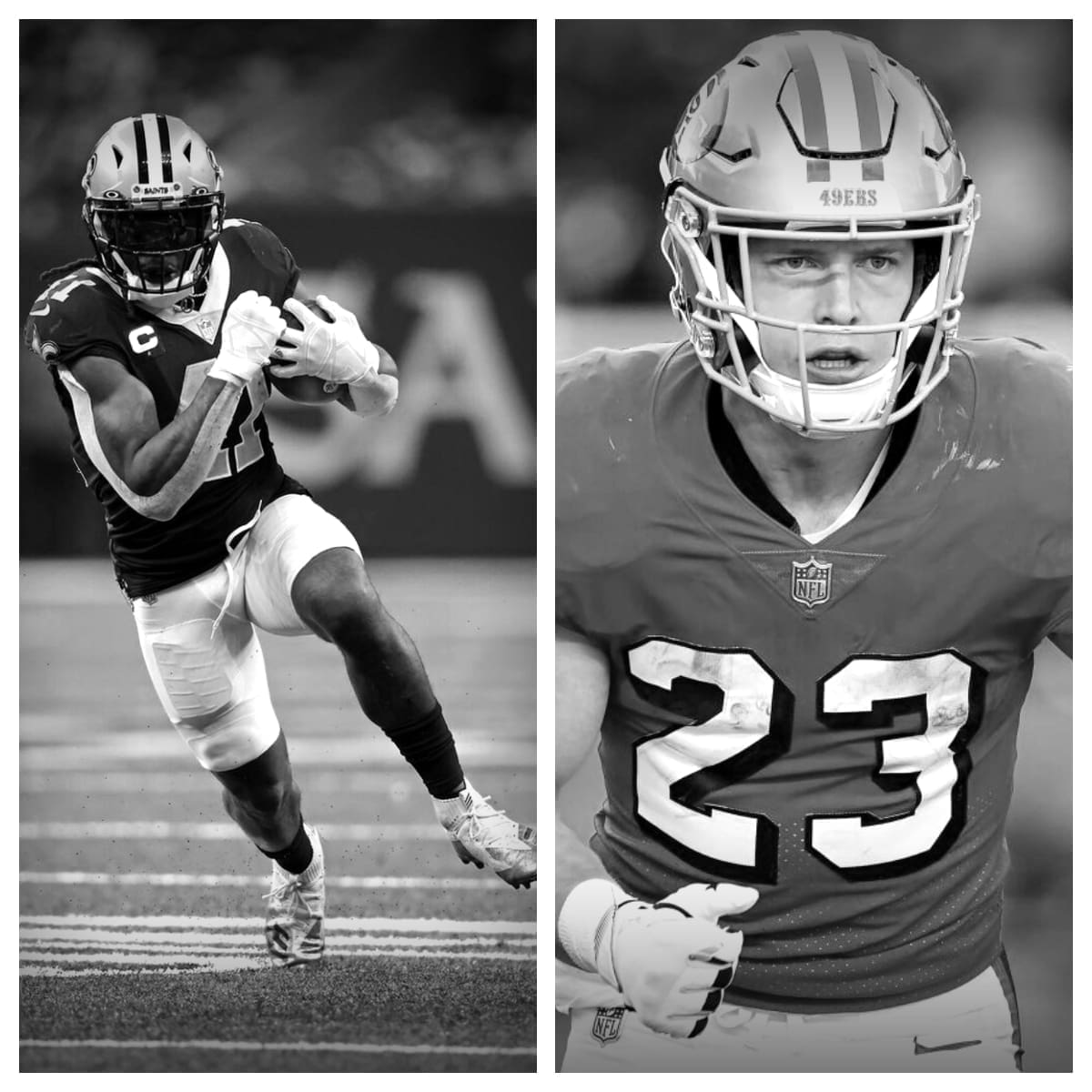 Alvin Kamara vs Christian McCaffrey