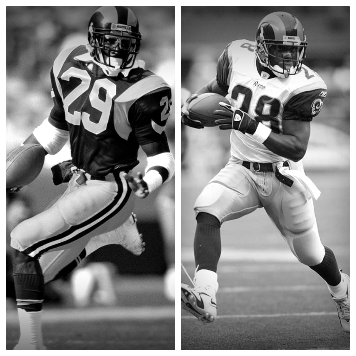 Eric Dickerson vs Marshall Faulk Stats Comparison Career Side by Side