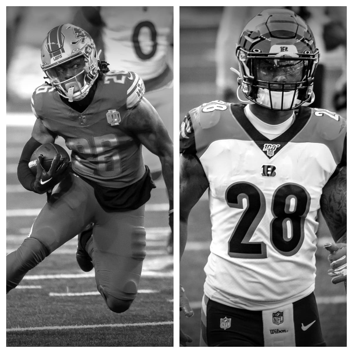 Jahmyr Gibbs vs Joe Mixon