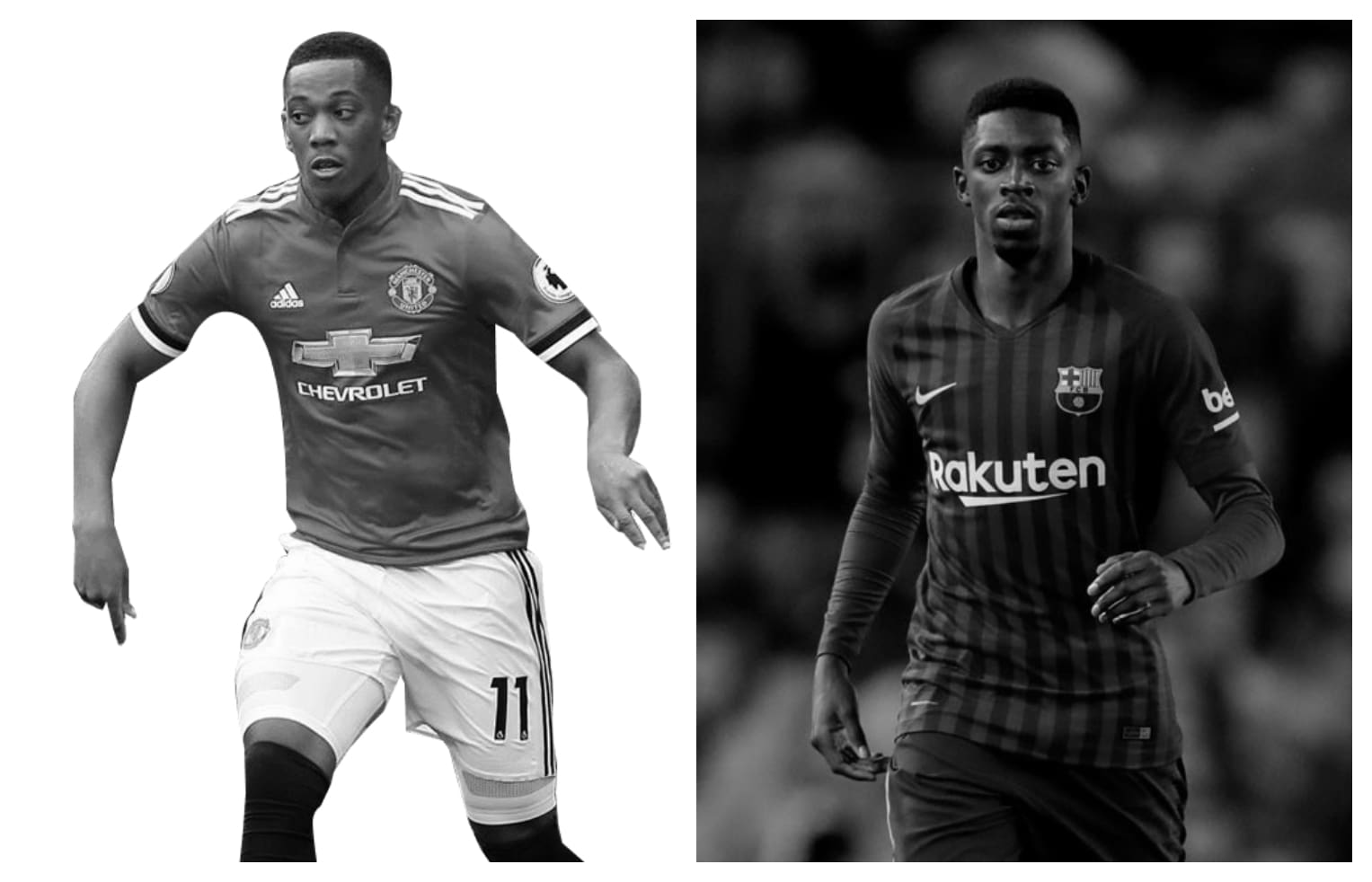 Anthony Martial vs Ousmane Dembele Stats