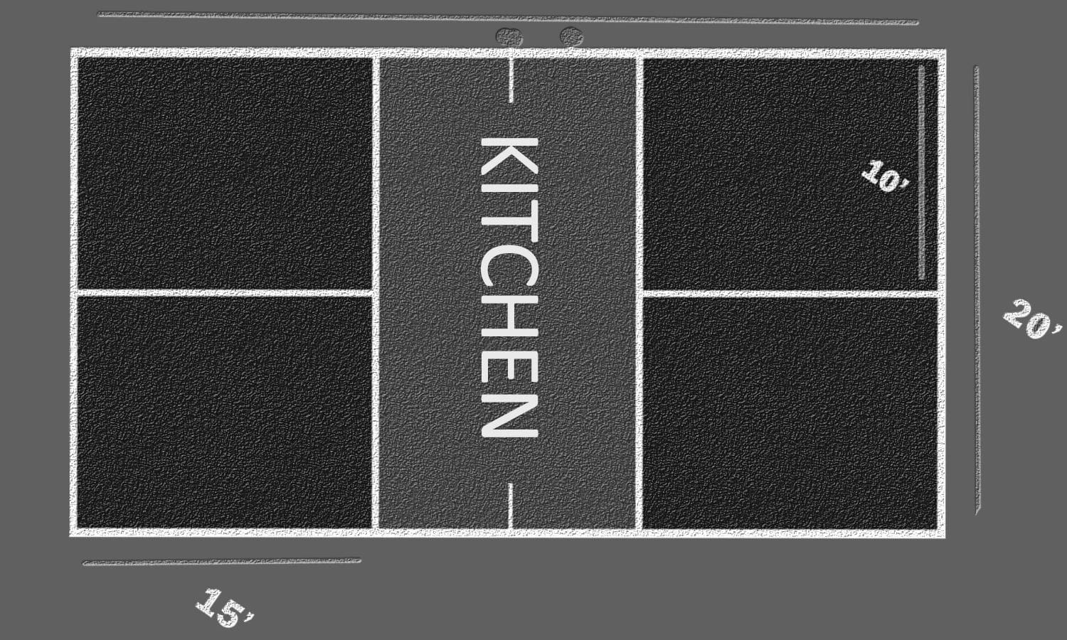 pickleball kitchen size