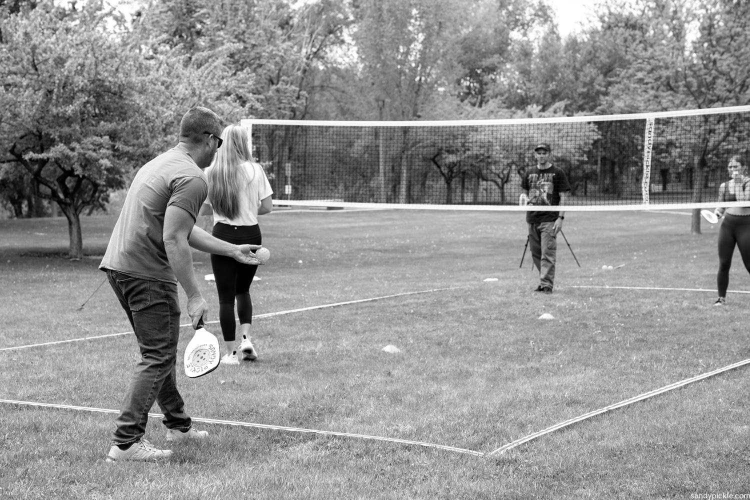 pickleball on grass